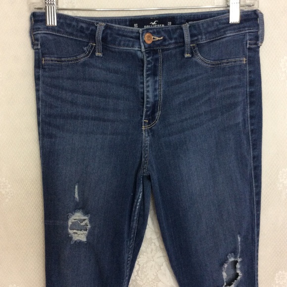 Hollister High Rise Super Skinny Ripped Jeans 9S - Picture 4 of 6